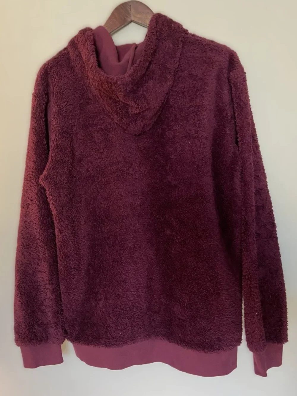 ADIDAS hoodie plush outer size M burgundy